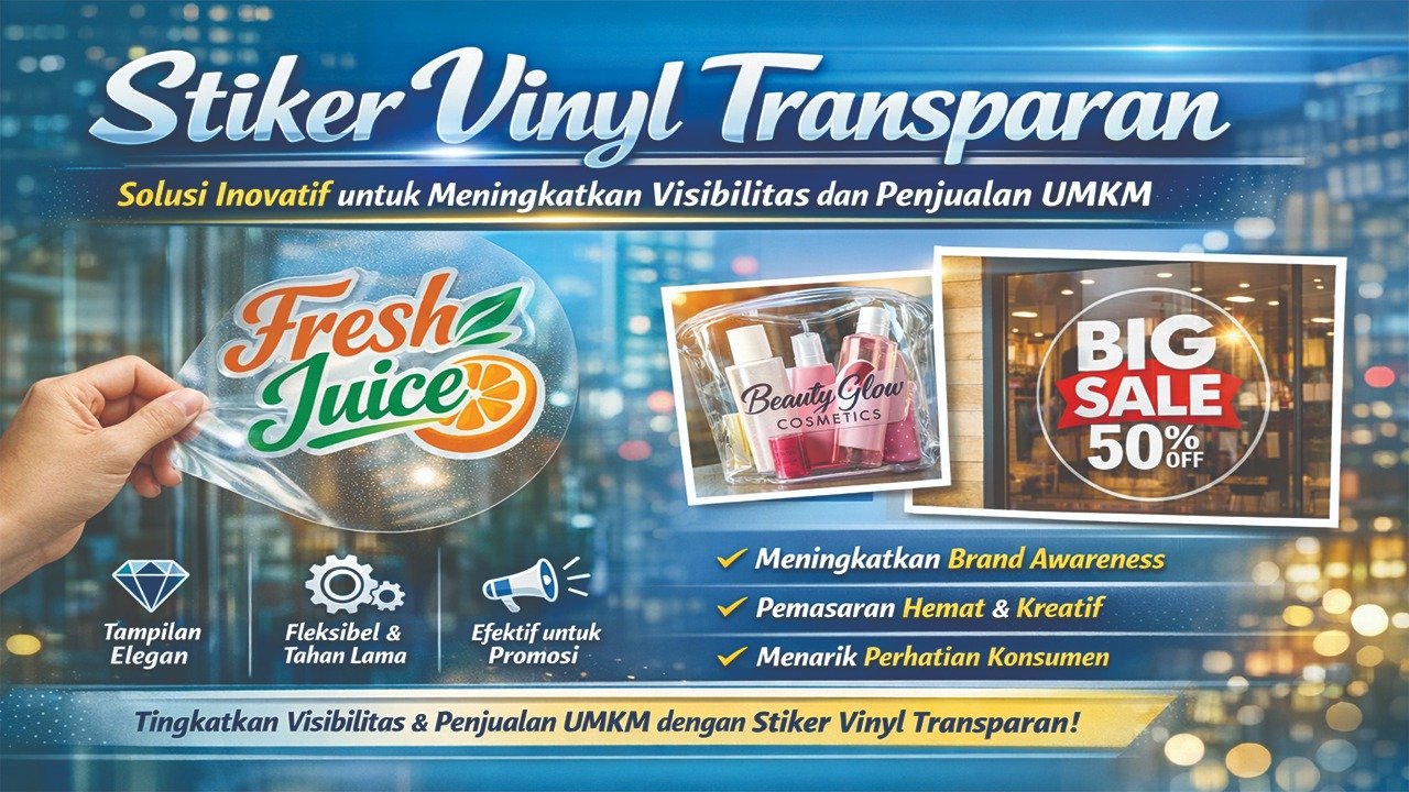Stiker Vinyl Transparan: Solusi Inovatif untuk Meningkatkan Visibilitas dan Penjualan UMKM