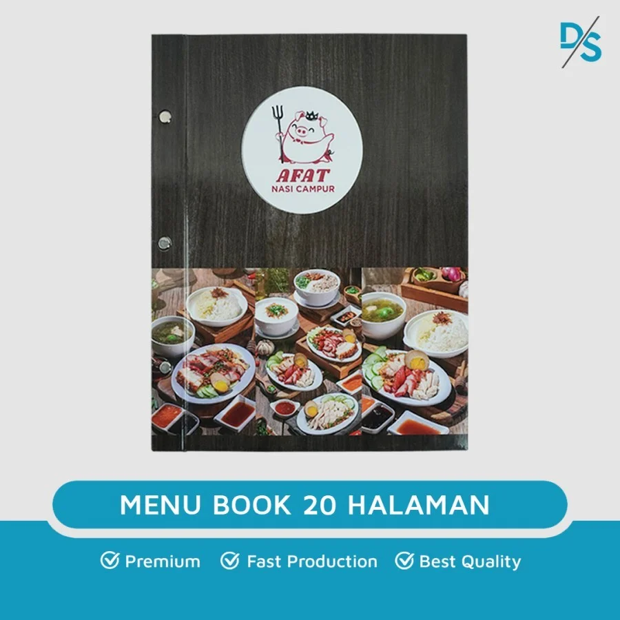 DSPRINTING - Cetak / Print Buku Menu Restoran / Cafe A4 Jilid Baut 8 Halaman