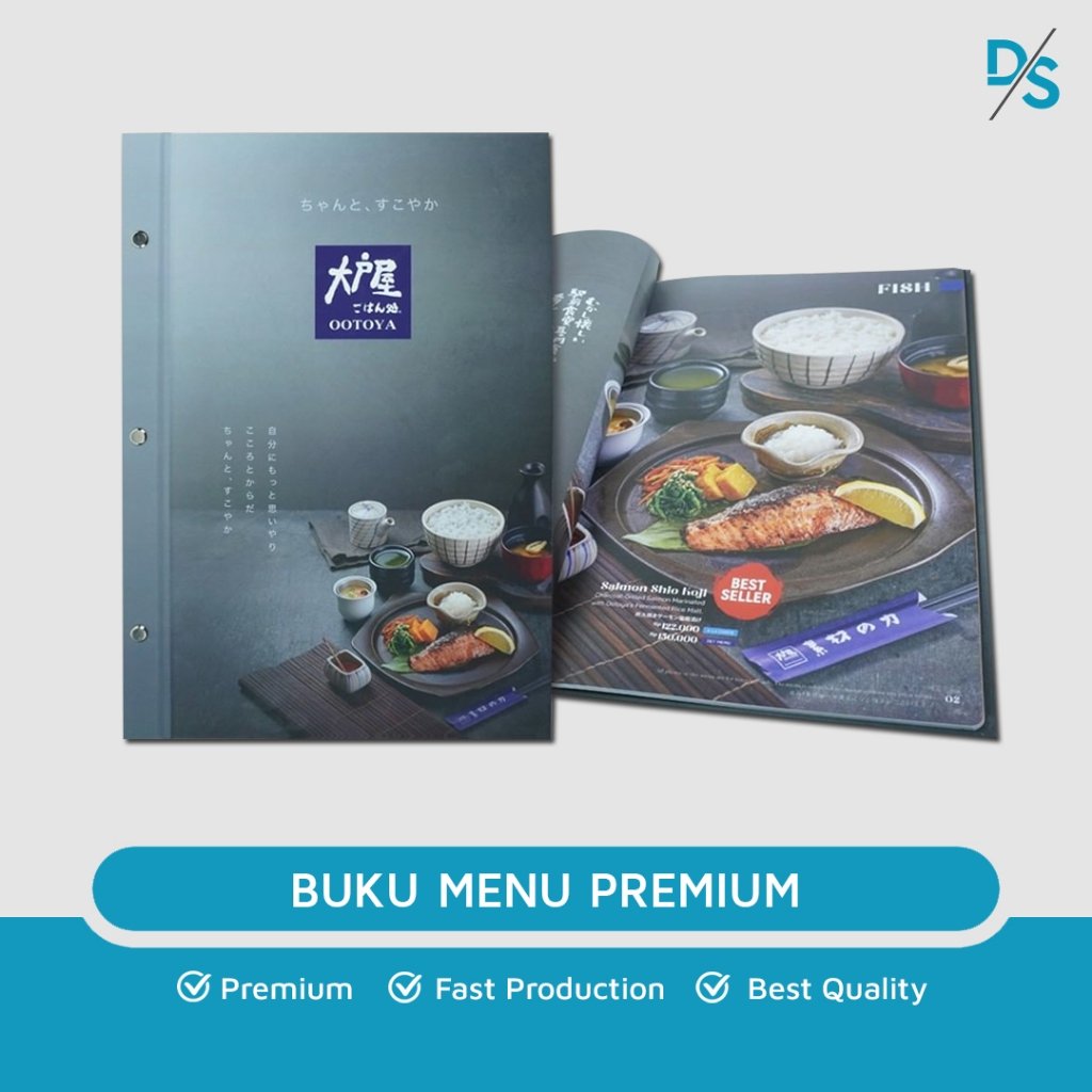 DSPRINTING OFFICIAL-Cetak / Print Buku Menu Restoran / Cafe A4 Jilid Baut - Buku Menu Premium
