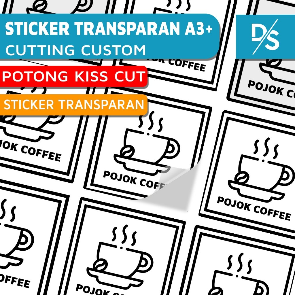 03. DSPRINTING - Cetak Stiker Transparan / Cetak Stiker Label Kemasan /Sticker Transparan / Label Usaha Makanan / Cetak Label Minuman