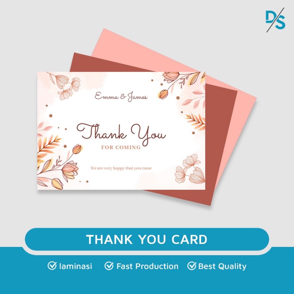 DSPRINTING - Thank You Card Custom - Kartu Ucapan - Kartu Undangan - Ucapan Hari Raya