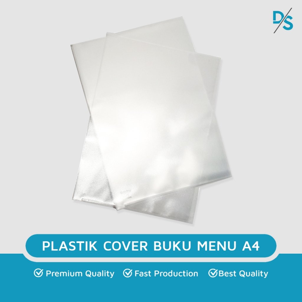 DSPRINTING OFFICIAL-Plastik/plastic cover buku menu ukuranA4-Menu Book