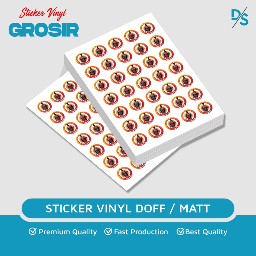 DSPRINTING - Cetak Stiker A3 / Cetak Stiker Label / Cetak Stiker Vinyl A3+ / Sticker Garansi / Sticker Kertas / Bahan Antiair / Doff / Matt