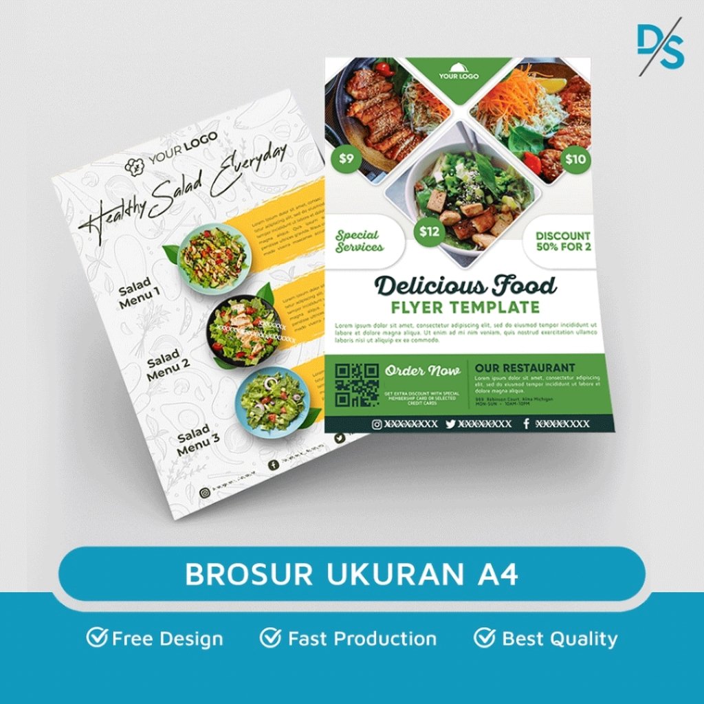 DSPRINTING - Cetak Brosur A4 Termurah ( 1 Sisi / 2 Sisi ) Custom Brosur A4 | Cetak Flyer A4 Ds Printing