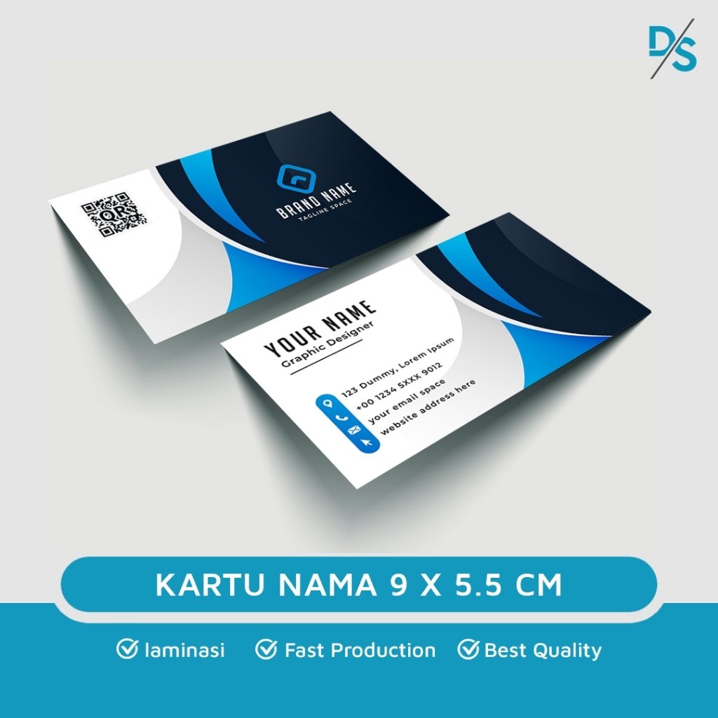 DSPRINTING OFFICIAL- Print Kartu Nama  Custom / Name Card 2 Sisi / Laminasi  Doff  /  Glossy / Kn Dua sisi / satu sisi Cetak Cepat / Kualitas Terbaik / Vintage / Minimalis / Premium / Profesional